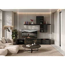 Гостиная Велар с подсветкой каштан арвадонная минк / антрацит ВМК (БРВ) Украина